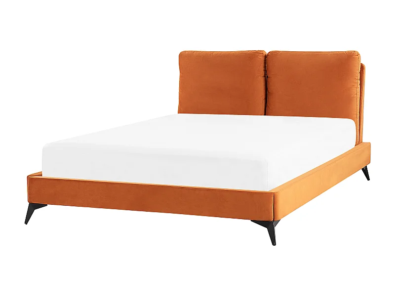 Letto Velluto MELLE 140 x 200 cm Arancione