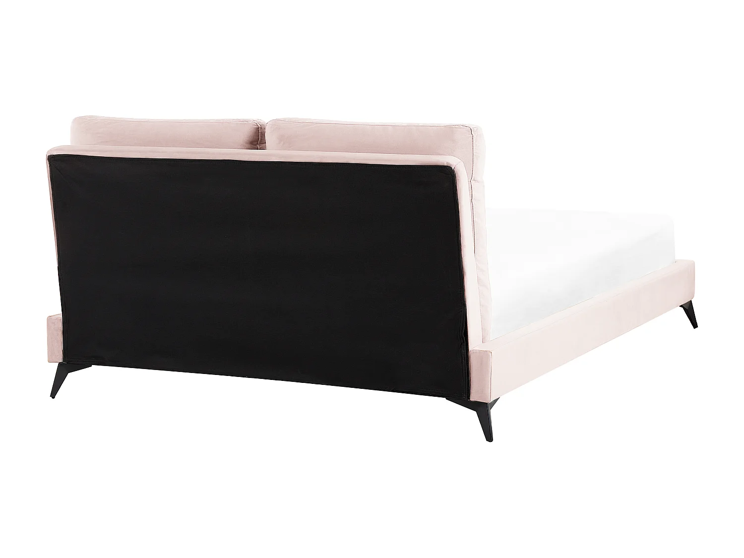 Lit avec sommier Velours MELLE 140 x 200 cm Rose pastel