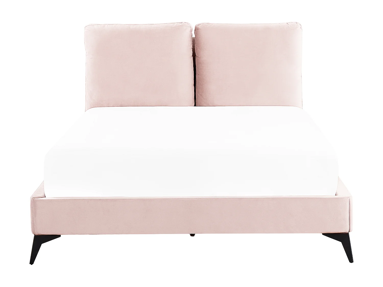 Bed Fluweel MELLE 140 x 200 cm Pastelroze