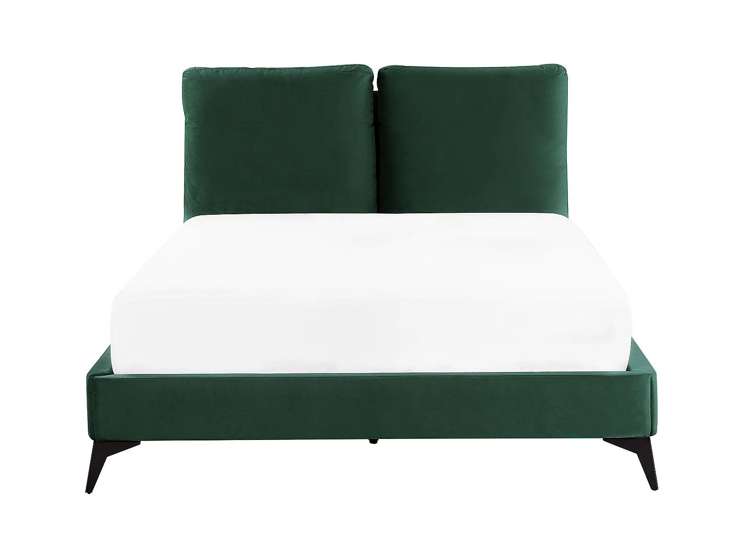 Bed Fluweel MELLE 140 x 200 cm Smaragdgroen