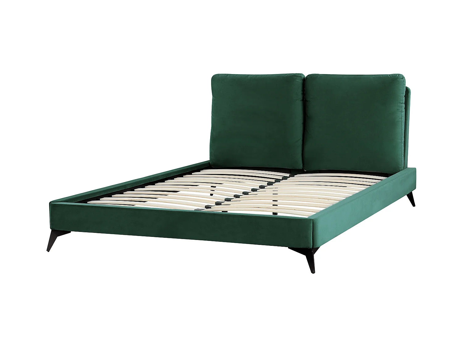 Bed Fluweel MELLE 140 x 200 cm Smaragdgroen