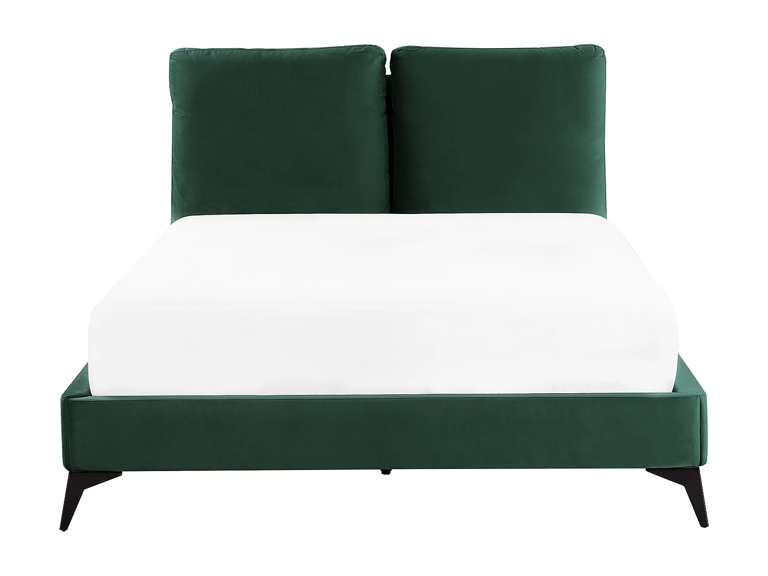 Lit avec sommier Velours MELLE 140 x 200 cm Vert émeraude