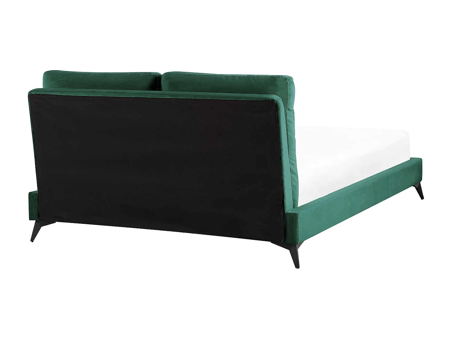Lit avec sommier Velours MELLE 140 x 200 cm Vert émeraude