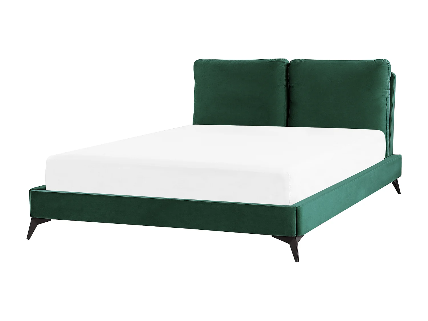 Letto Velluto MELLE 140 x 200 cm Verde smeraldo