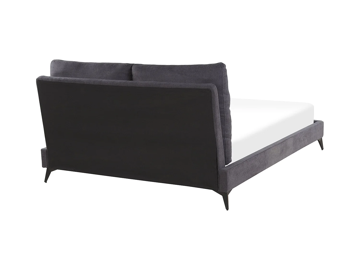 Letto Velluto MELLE 140 x 200 cm Grigio scuro