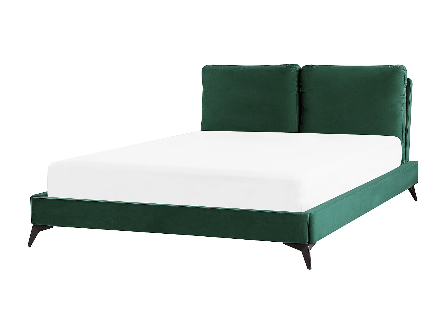Letto Velluto MELLE 160 x 200 cm Verde smeraldo
