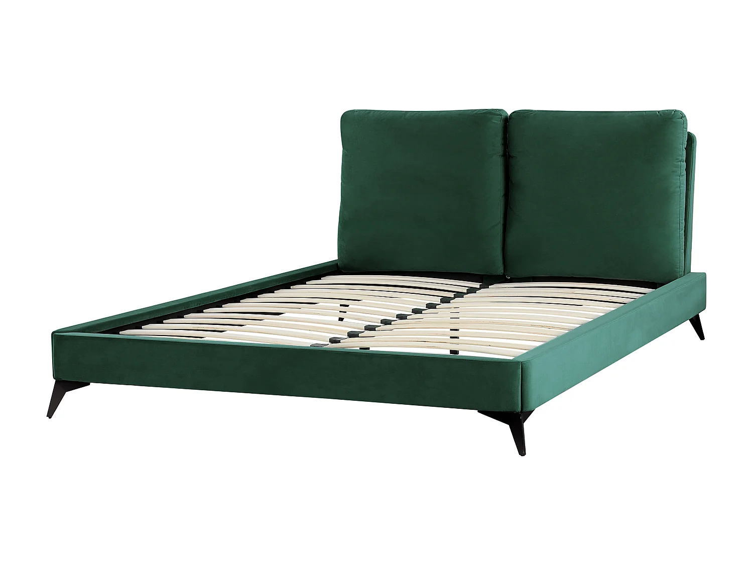 Letto Velluto MELLE 160 x 200 cm Verde smeraldo