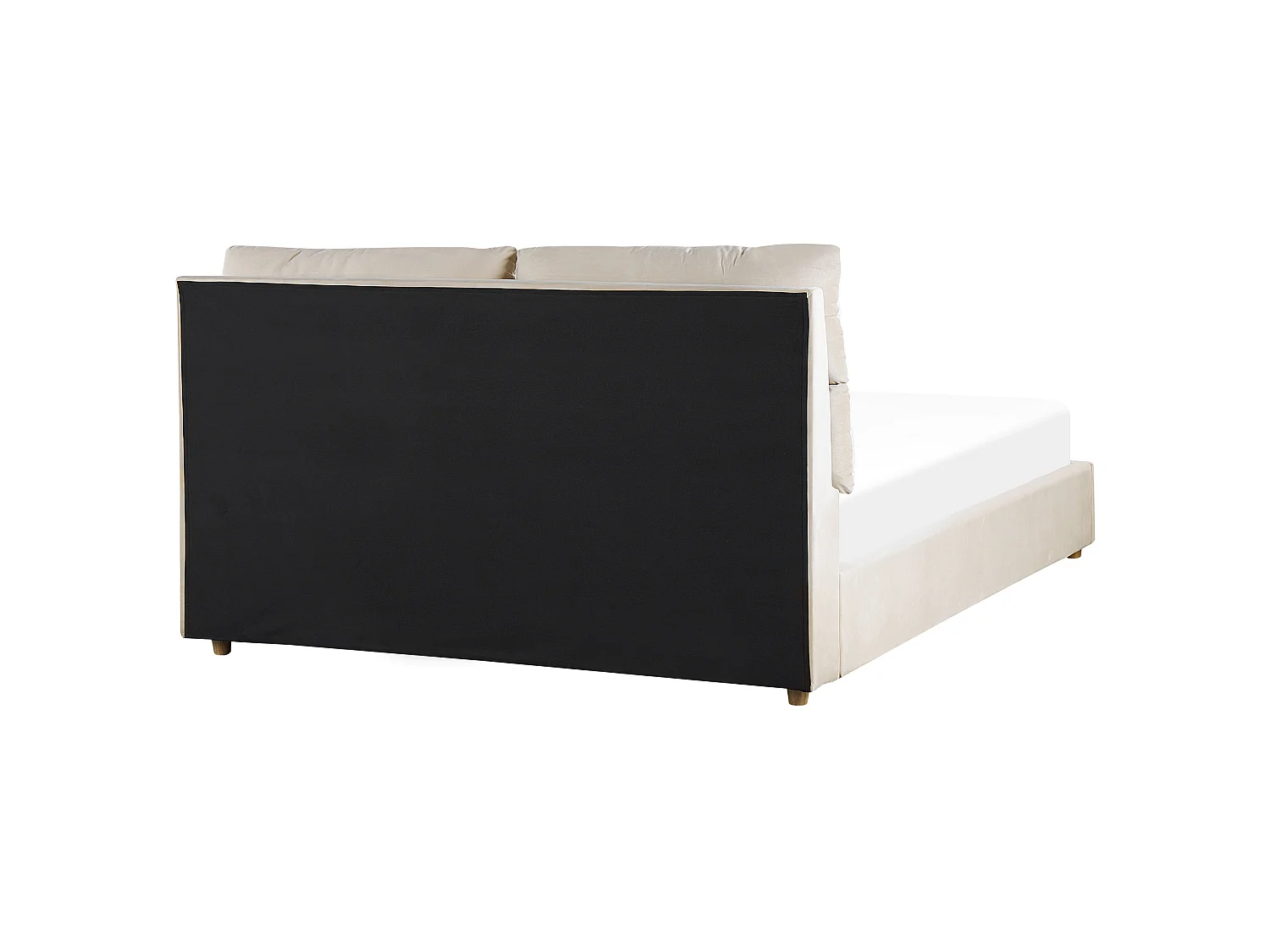 Säng med förvaring BATILLY Sammet Ljusbeige 160 x 200 cm