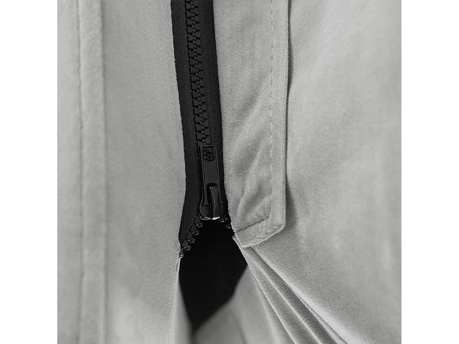 Bed Fluweel MELLE 140 x 200 cm Grijs