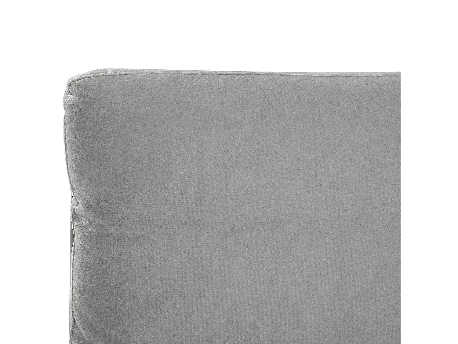Lit avec sommier Velours MELLE 140 x 200 cm Gris