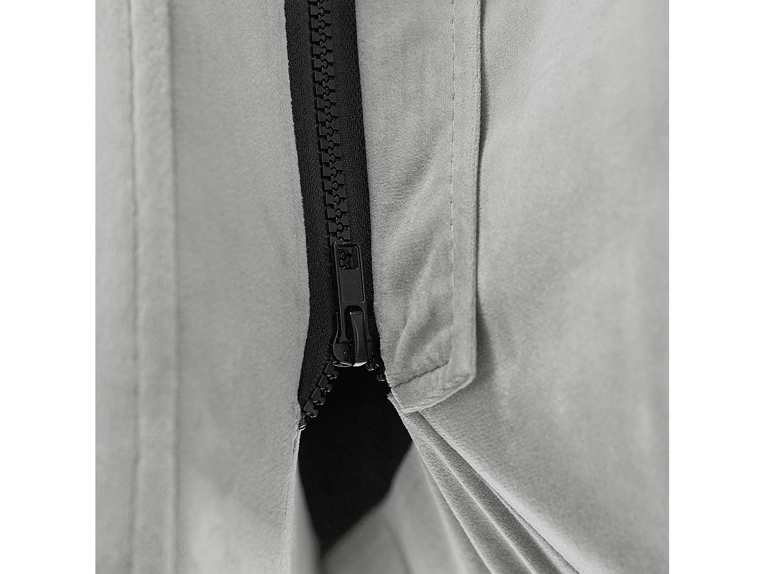 Bed Fluweel MELLE 140 x 200 cm Grijs