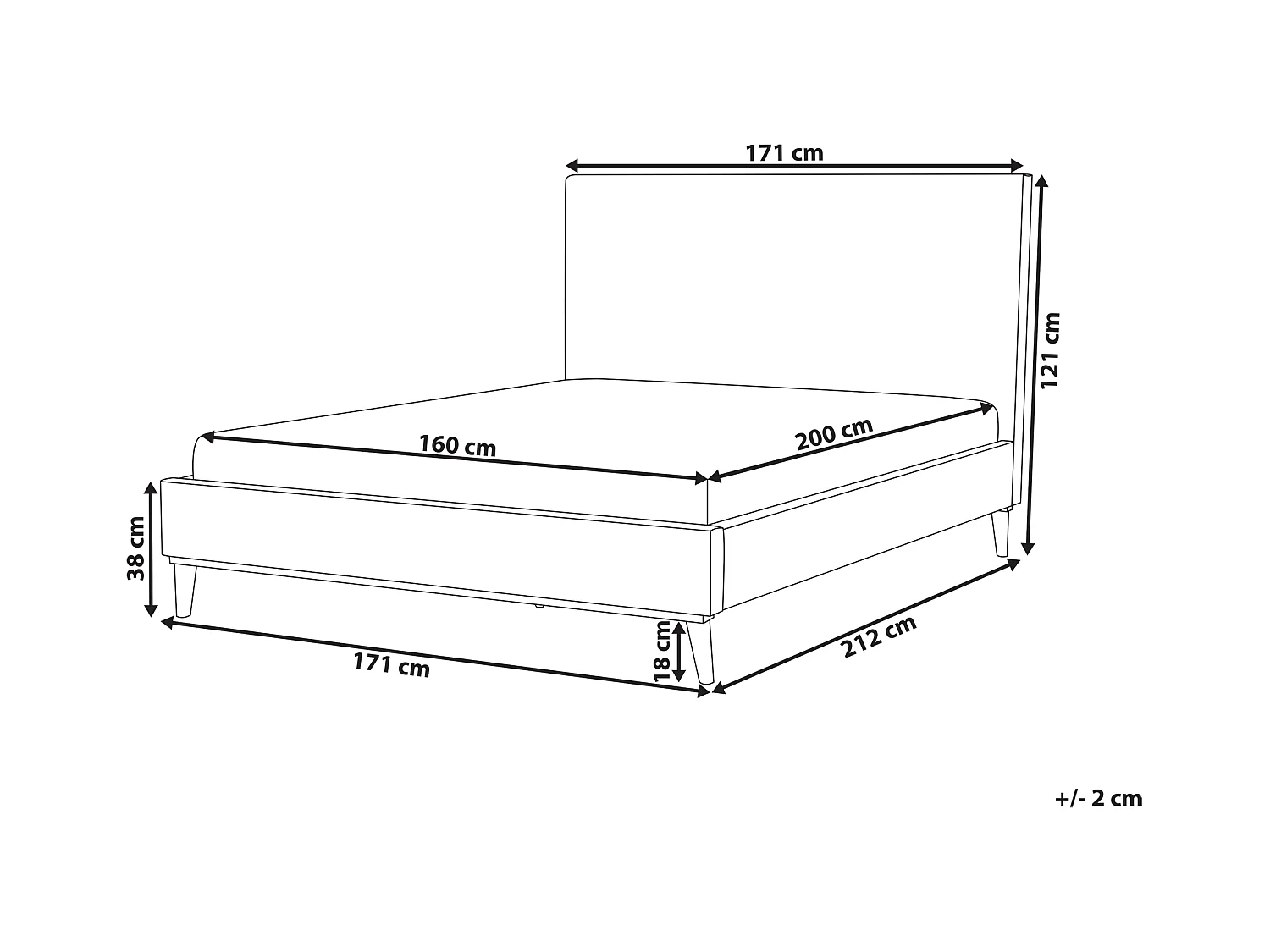 Bed Fluweel BAYONNE 160 x 200 cm Lichtgrijs