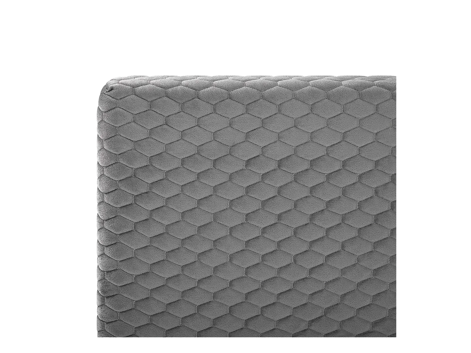 Bed Fluweel BAYONNE 160 x 200 cm Lichtgrijs