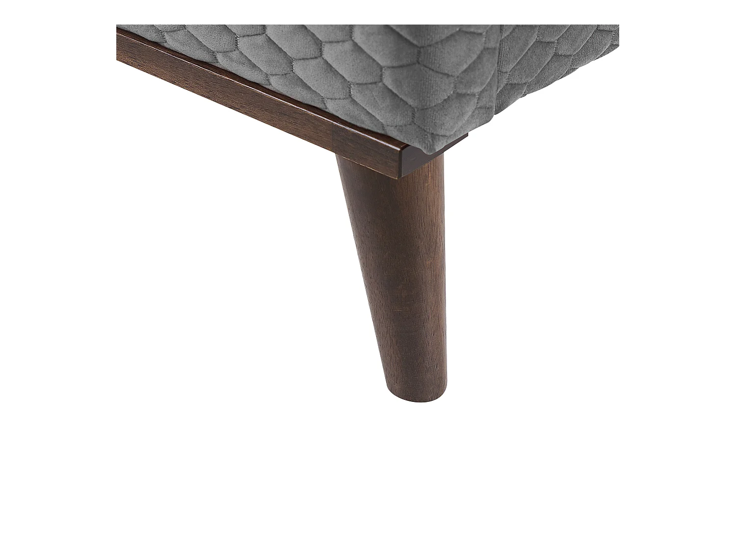 Lit avec sommier Velours BAYONNE 160 x 200 cm Gris clair