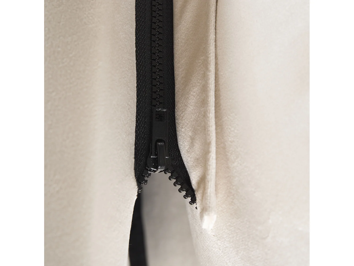 Lit ottoman Velours BATILLY 180 x 200 cm Beige clair