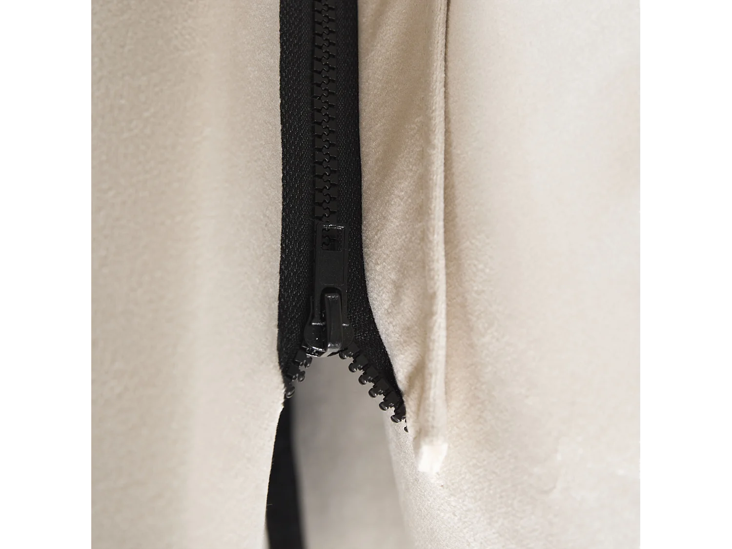 Letto con ottomano Velluto BATILLY 180 x 200 cm Beige chiaro