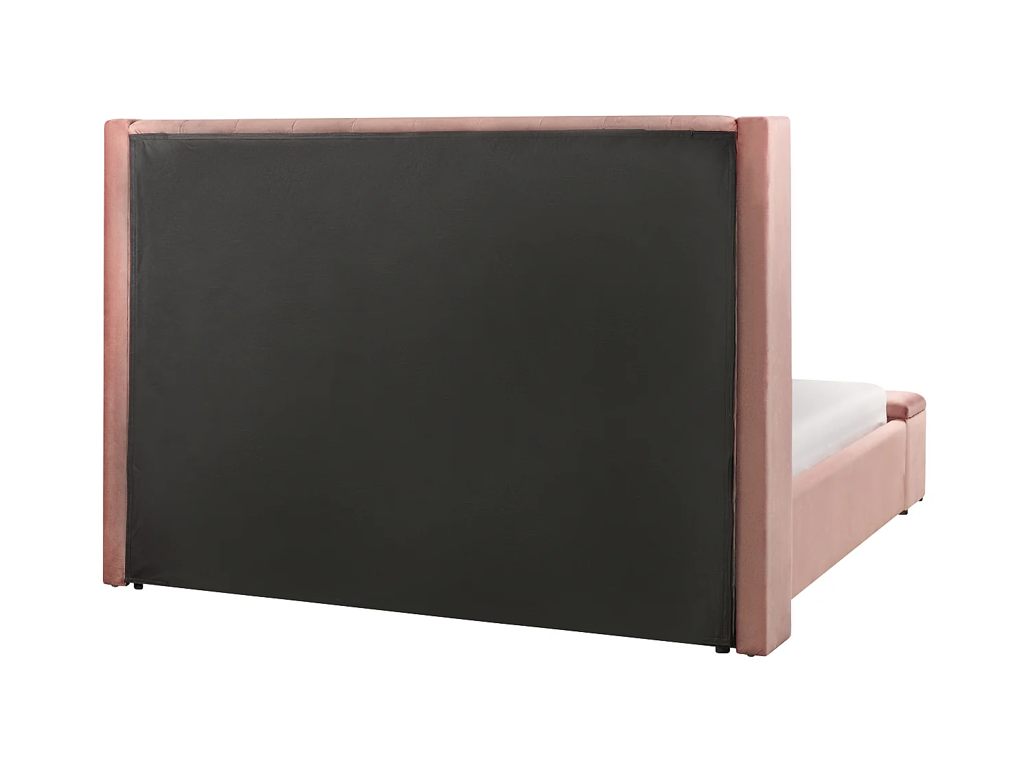 Luxuriöses Bett Samtstoff zusätzlicher Staumraum 160 x 200 cm rosa Noyers