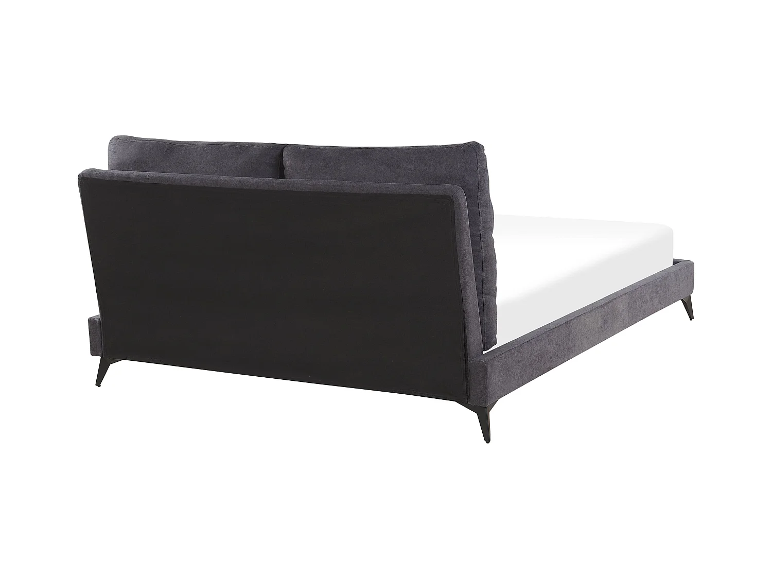 Lit avec sommier Velours MELLE 160 x 200 cm Gris foncé