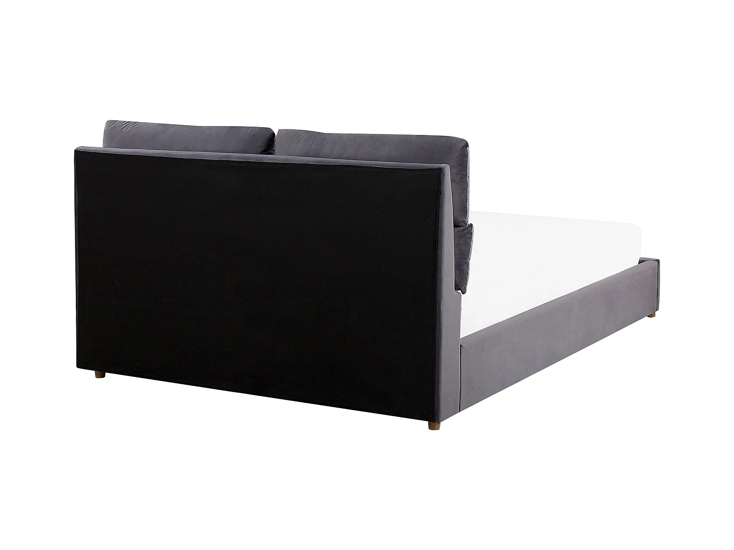 Bed met opbergruimte Fluweel BATILLY 180 x 200 cm Grijs