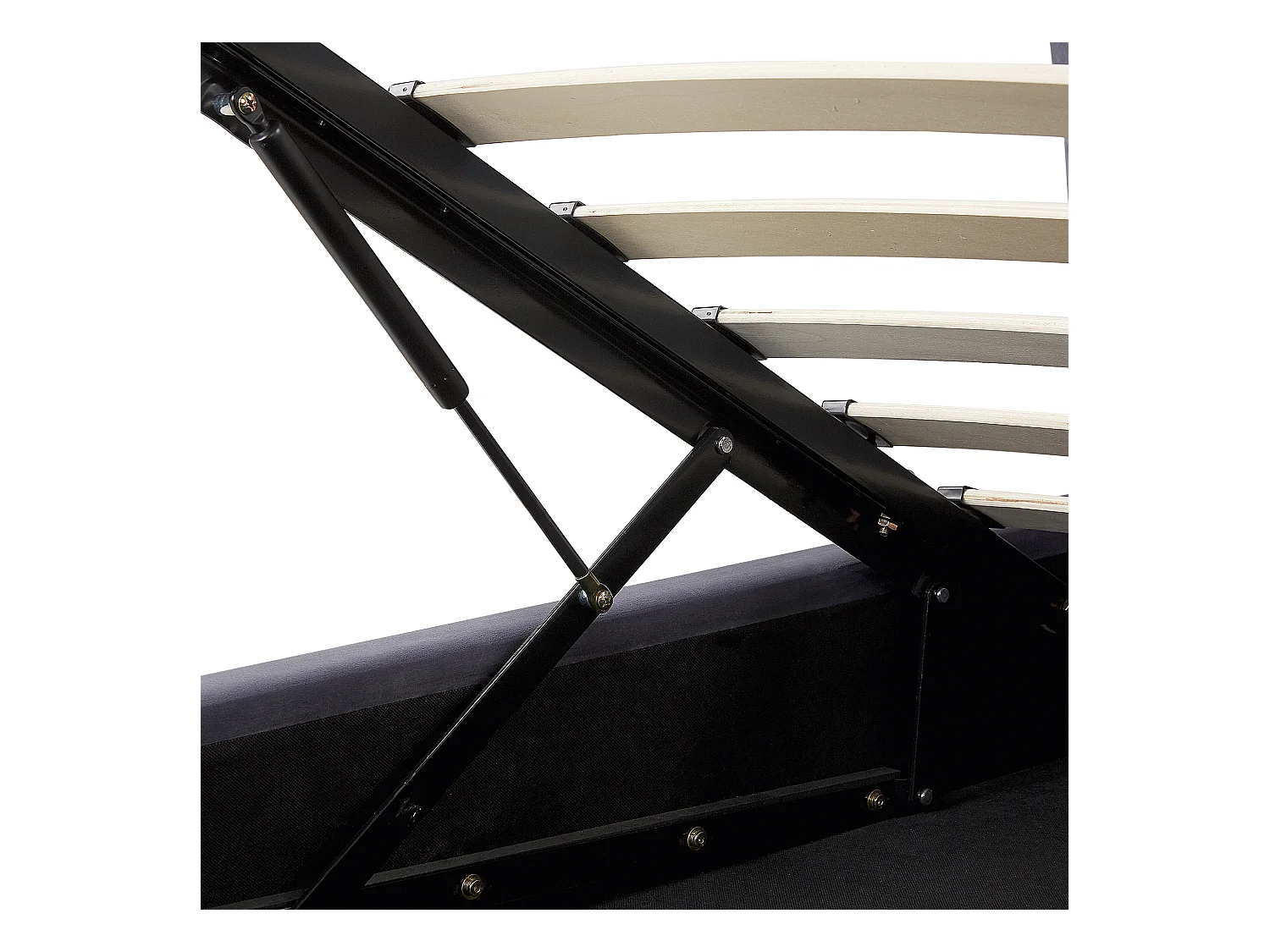 Bed met opbergruimte Fluweel BATILLY 180 x 200 cm Grijs