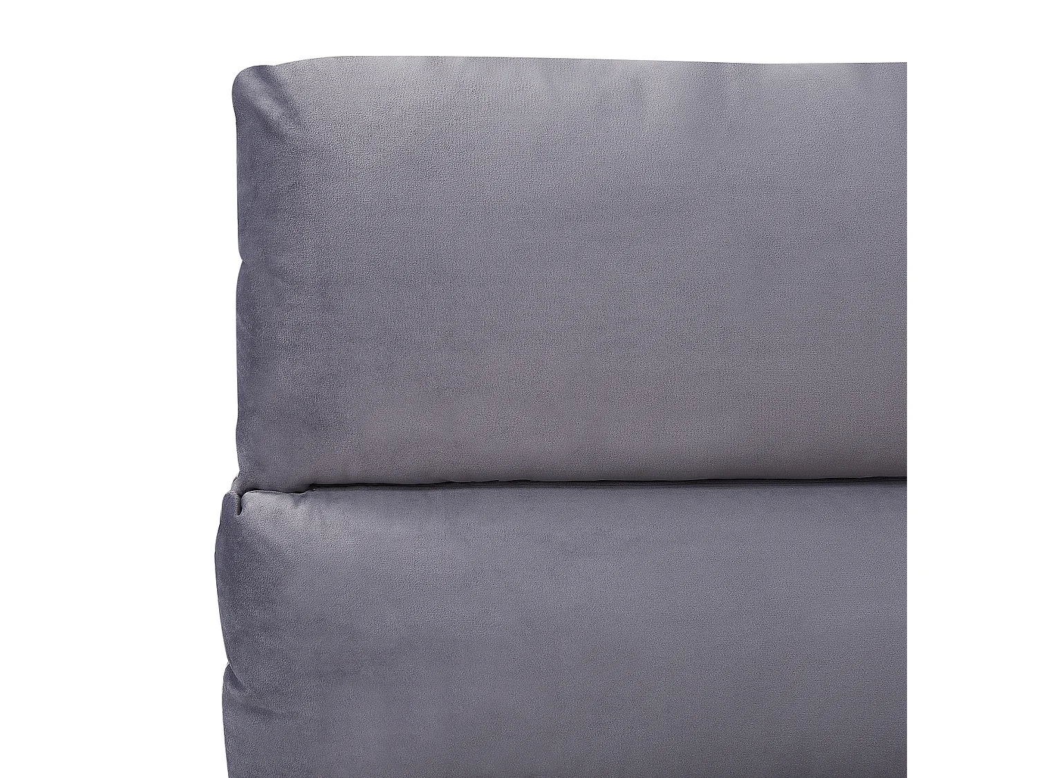 Lit ottoman Velours BATILLY 180 x 200 cm Gris