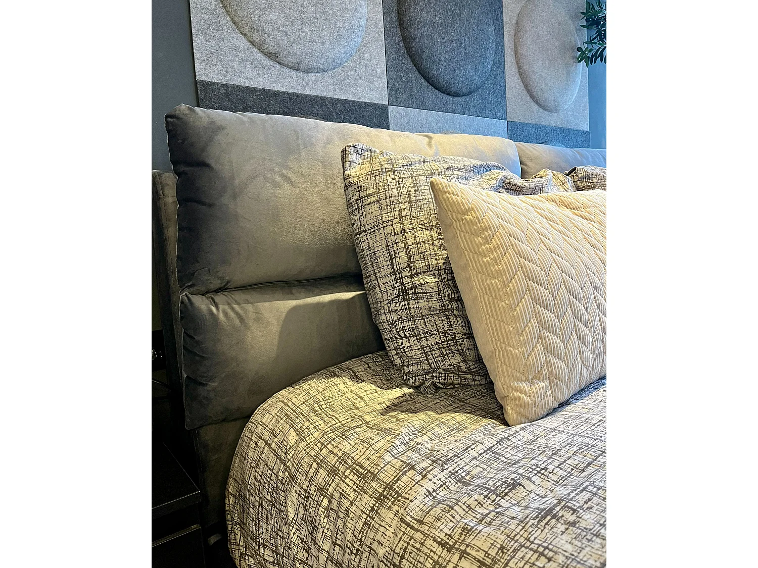 Bed met opbergruimte Fluweel BATILLY 180 x 200 cm Grijs