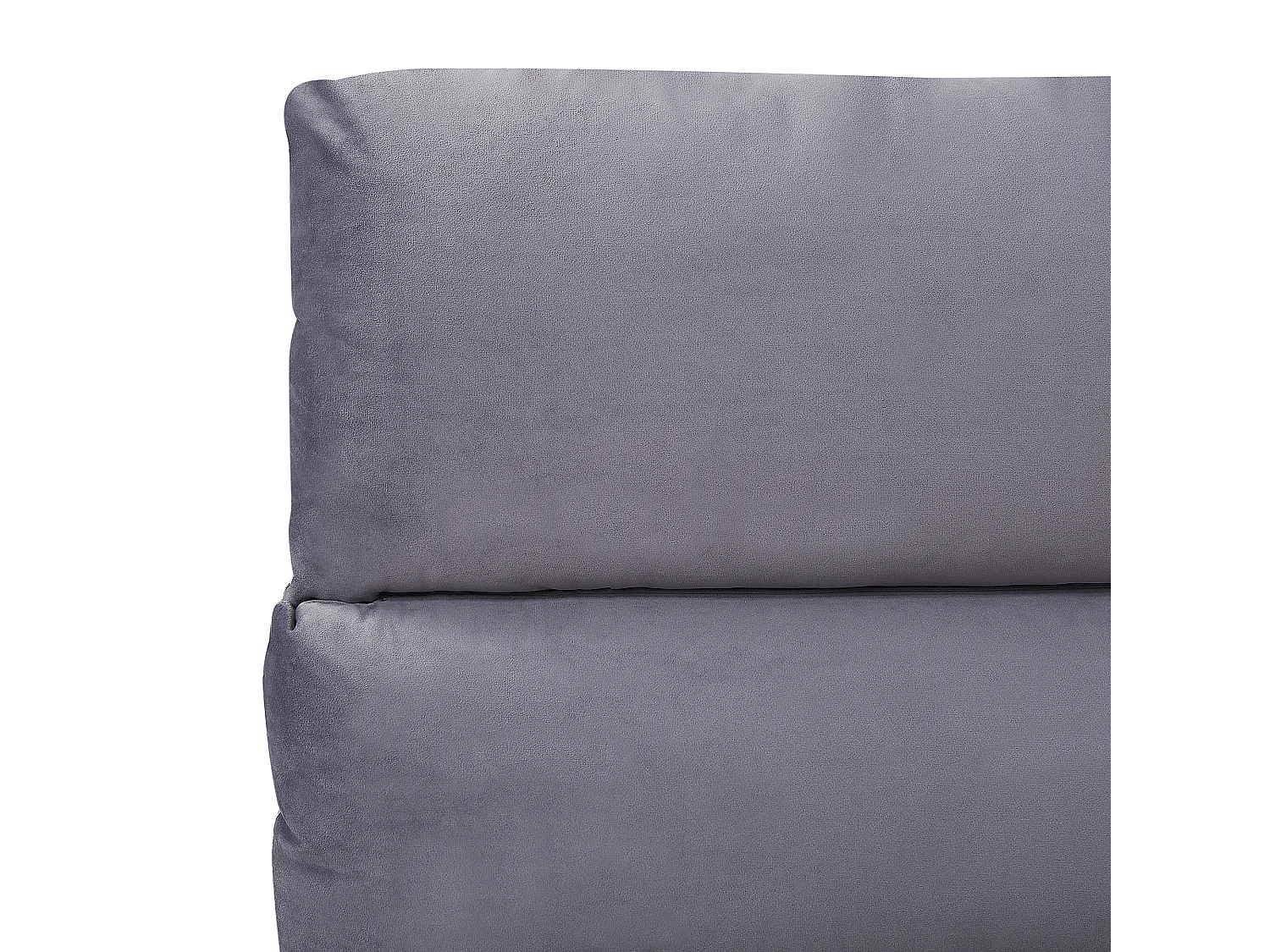Letto con ottomano Velluto BATILLY 180 x 200 cm Grigio