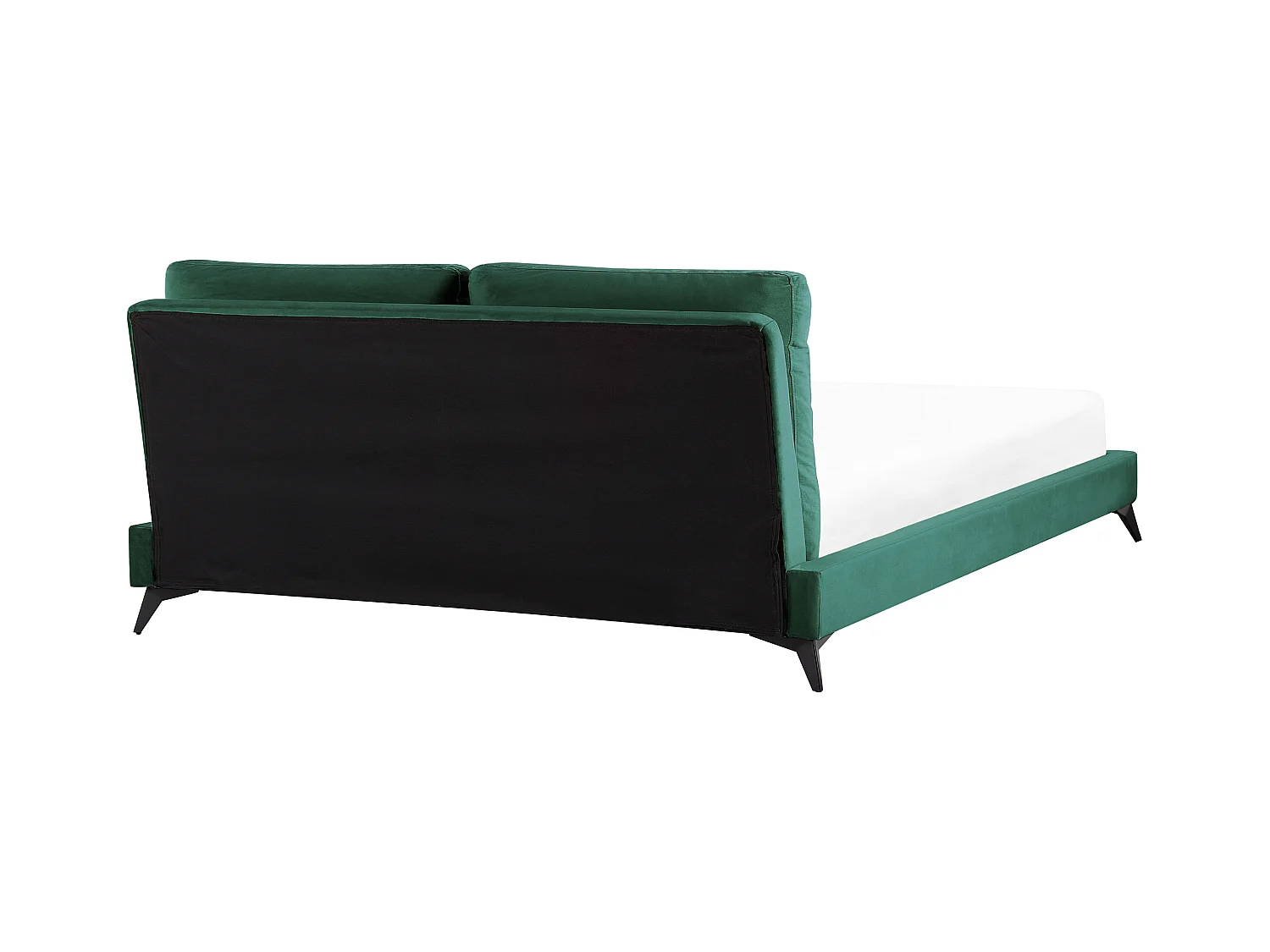 Elegantes Polsterbett in Grün Samtstoff mit Lattenrost 180 x 200 cm Melle