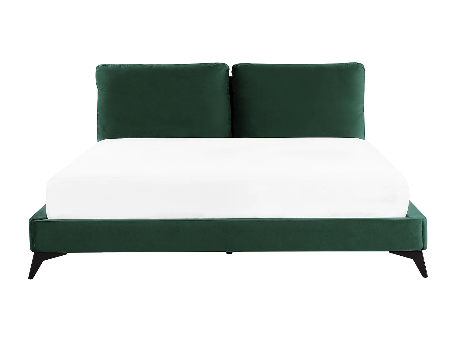 Lit avec sommier Velours MELLE 180 x 200 cm Vert émeraude