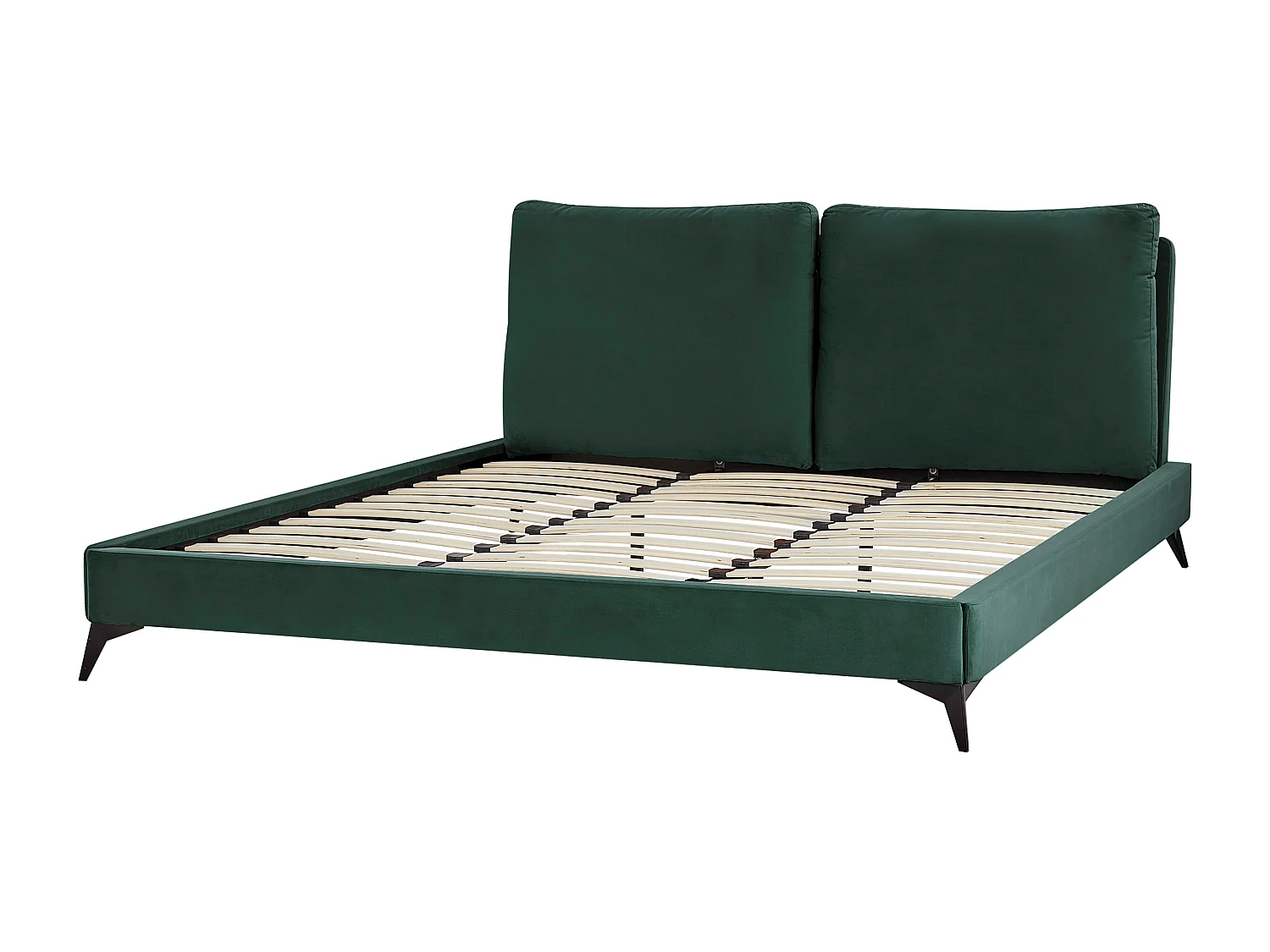 Lit avec sommier Velours MELLE 180 x 200 cm Vert émeraude