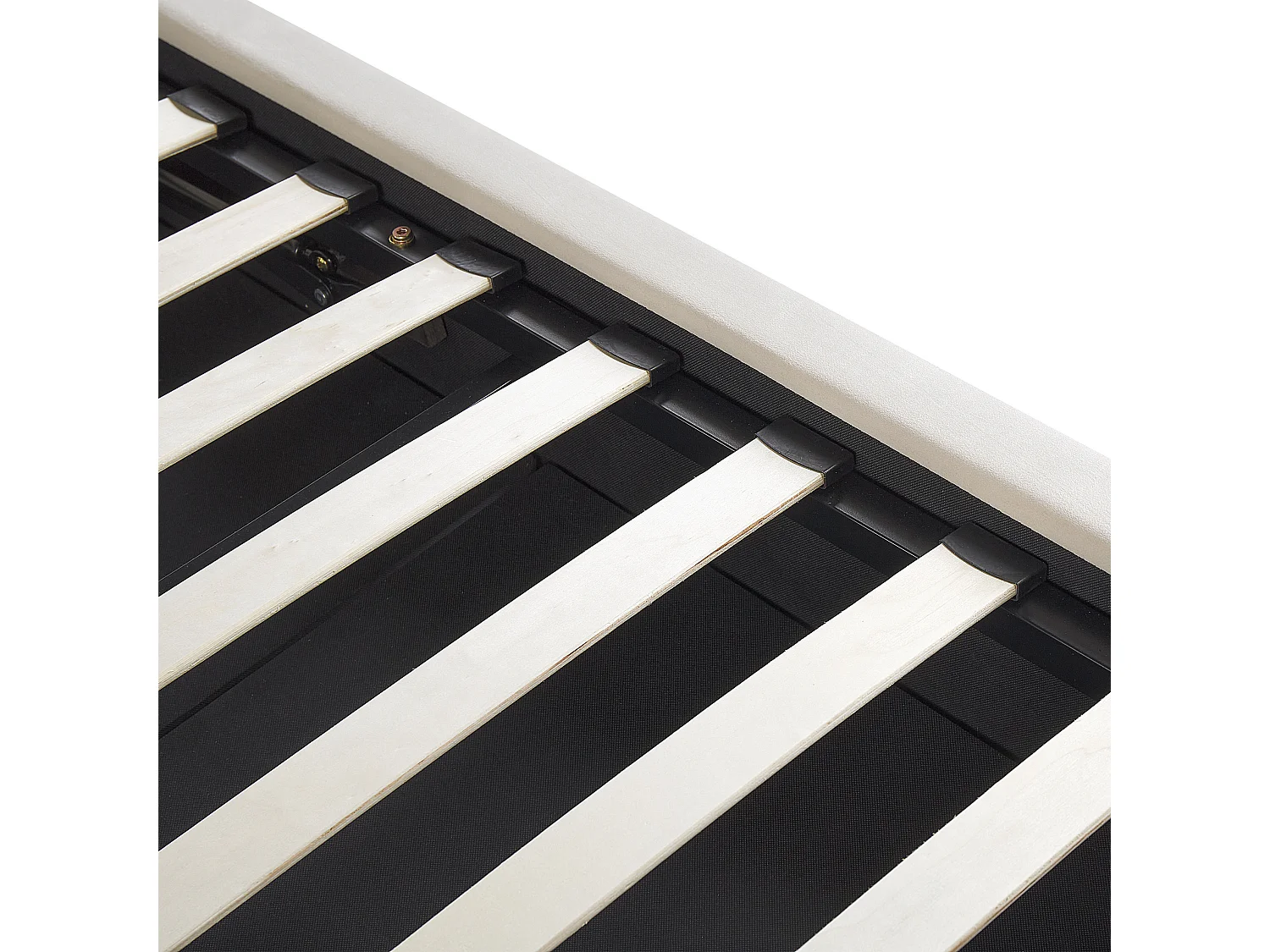 Bed met opbergruimte Fluweel BATILLY 140 x 200 cm Lichtbeige