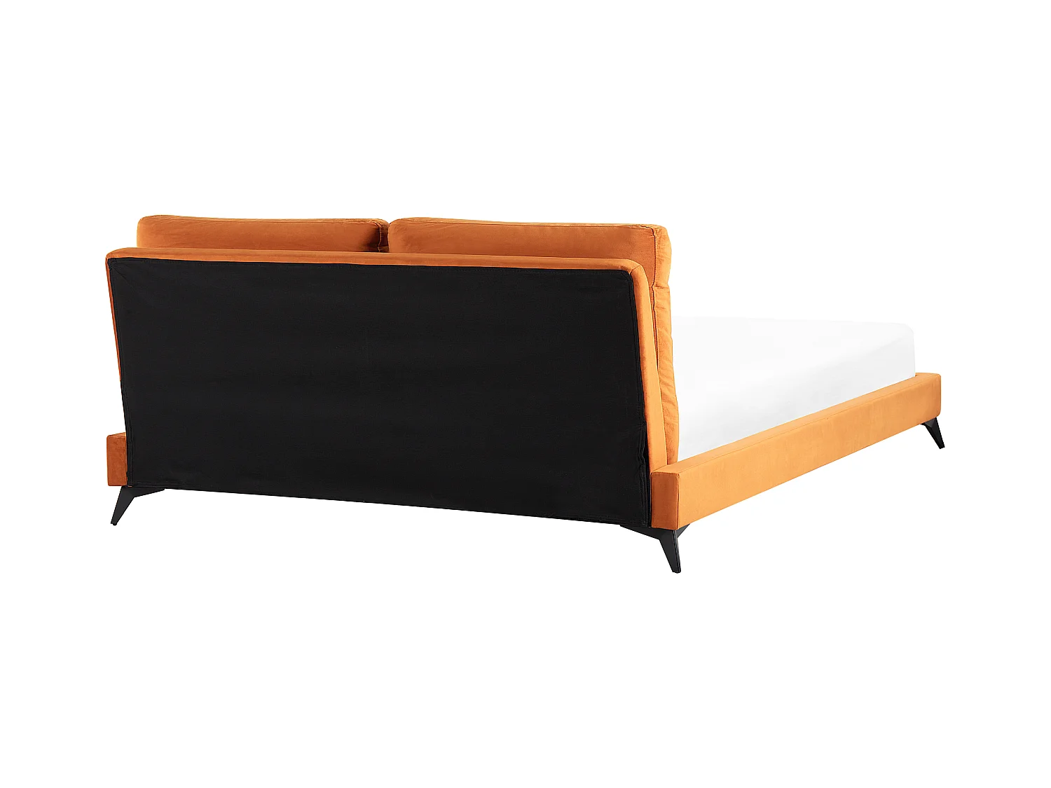Lit avec sommier Velours MELLE 180 x 200 cm Orange