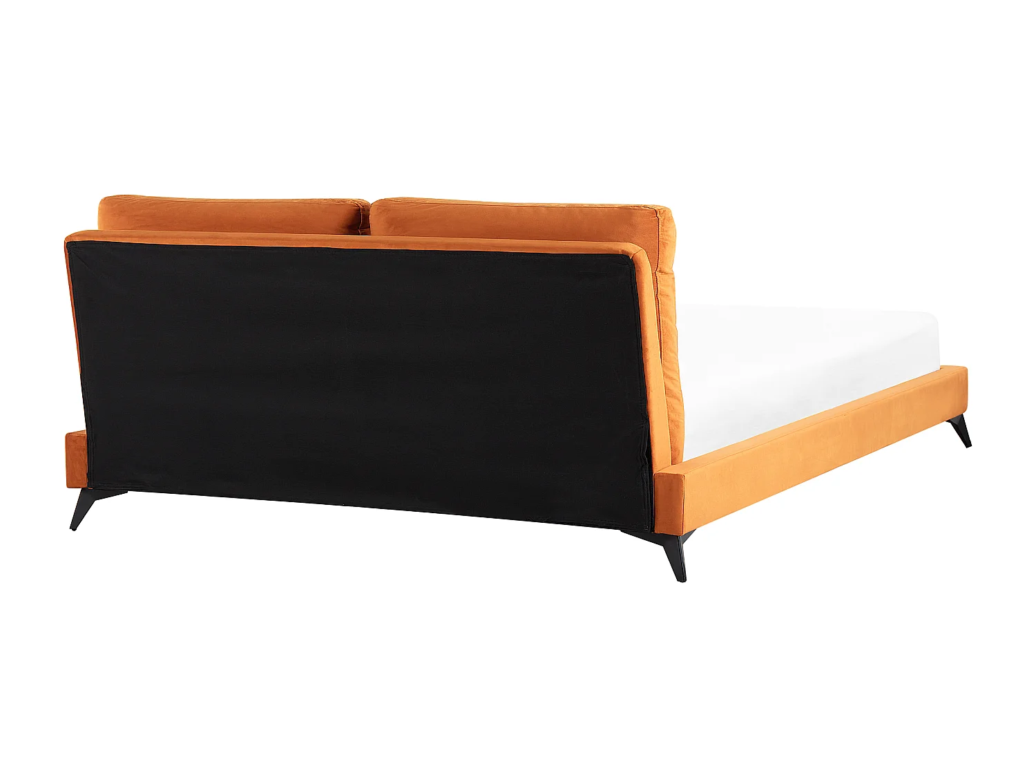 Bett mit Lattenrost Samtstoff MELLE 180 x 200 cm Orange