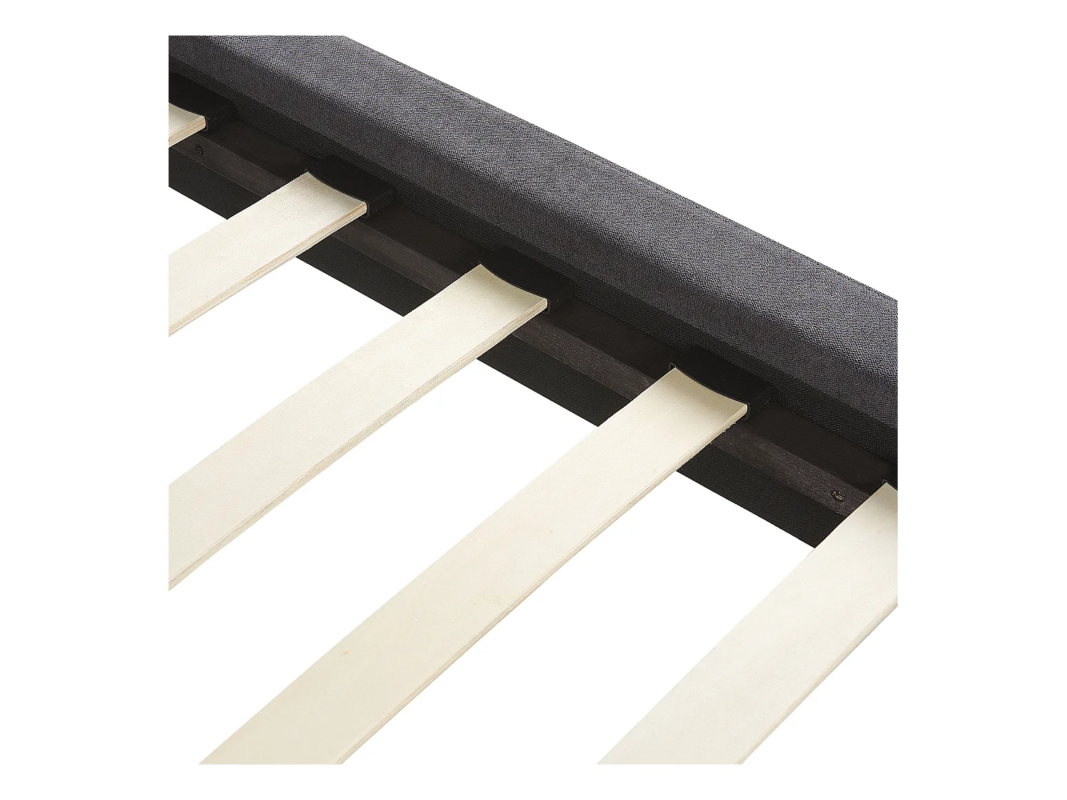 Elegantes Polsterbett in Dunkelgrau Chenille Stoff mit Lattenrost 180 x 200 cm Melle