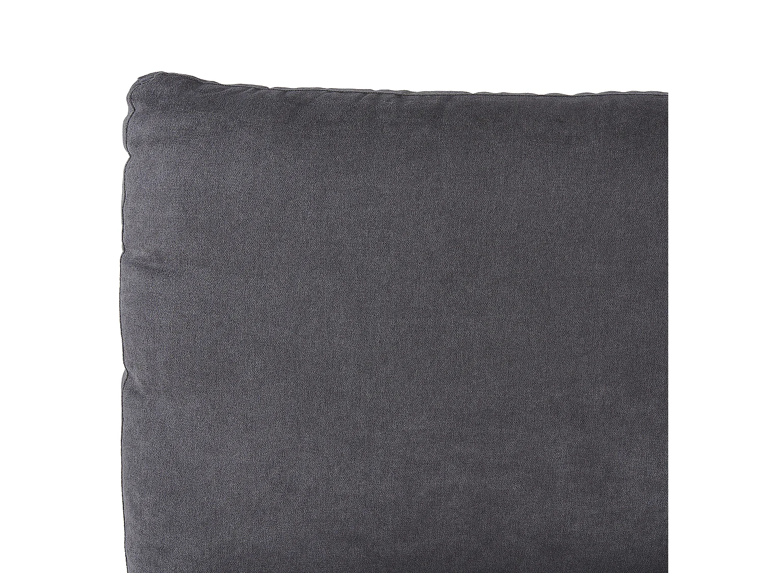Cama Veludo MELLE 180 x 200 cm Cinzento escuro