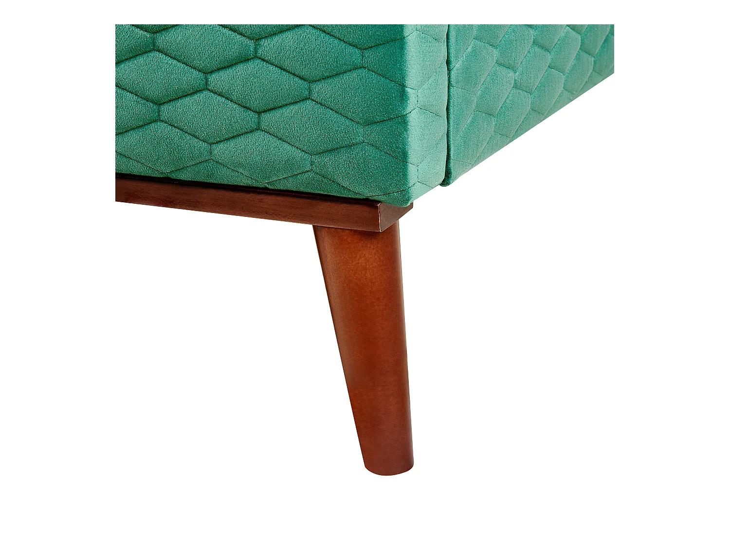 Cama Veludo BAYONNE 160 x 200 cm Verde escuro