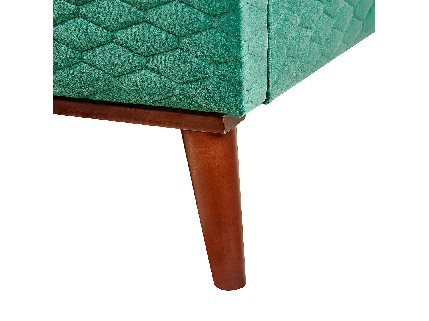 Lit avec sommier Velours BAYONNE 160 x 200 cm Vert foncé