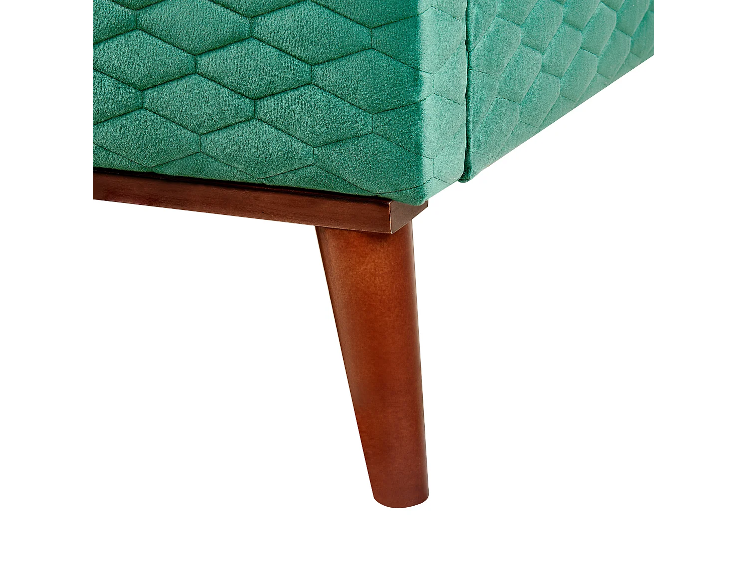 Cama Veludo BAYONNE 160 x 200 cm Verde escuro