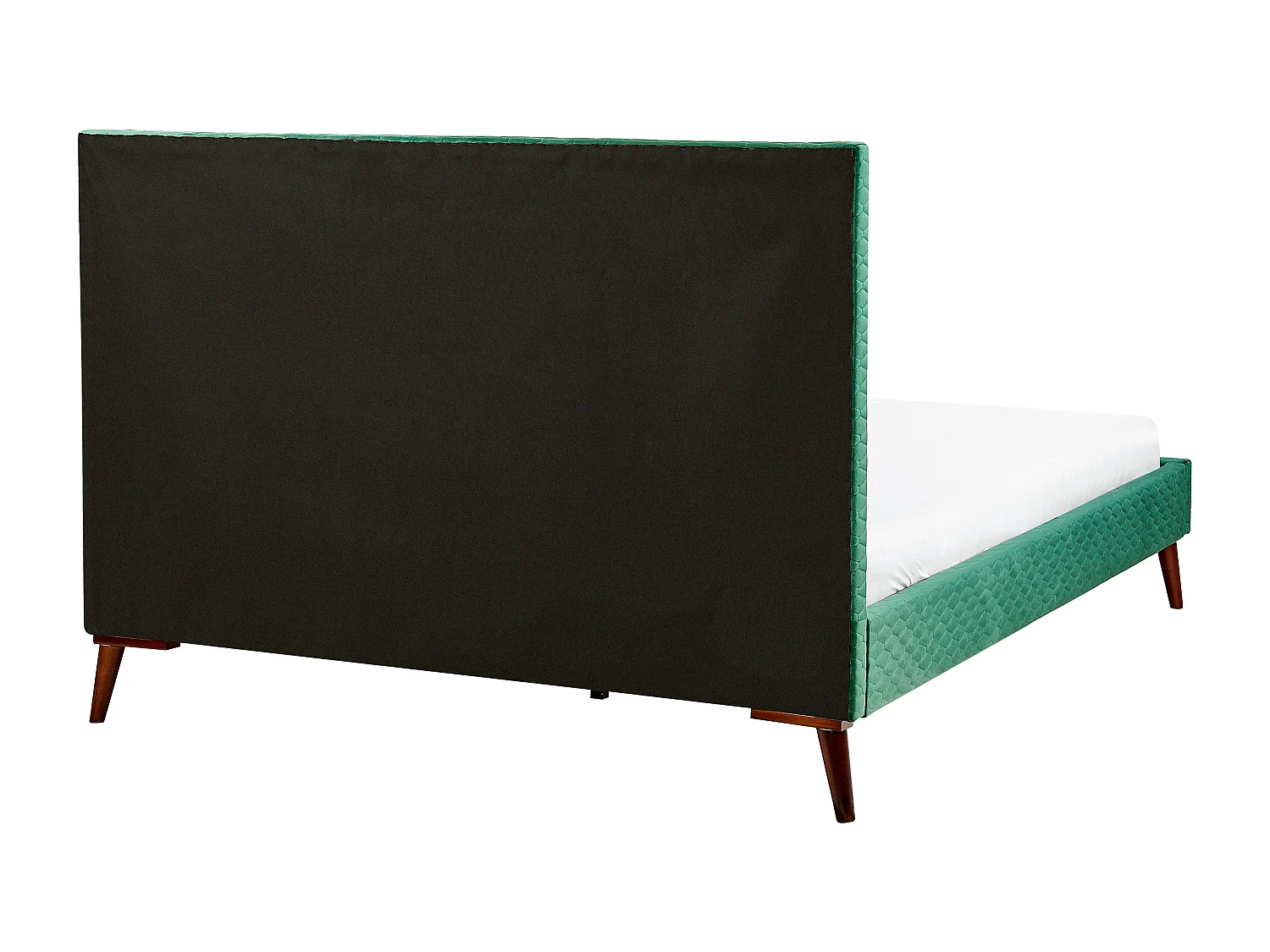 Lit avec sommier Velours BAYONNE 160 x 200 cm Vert foncé
