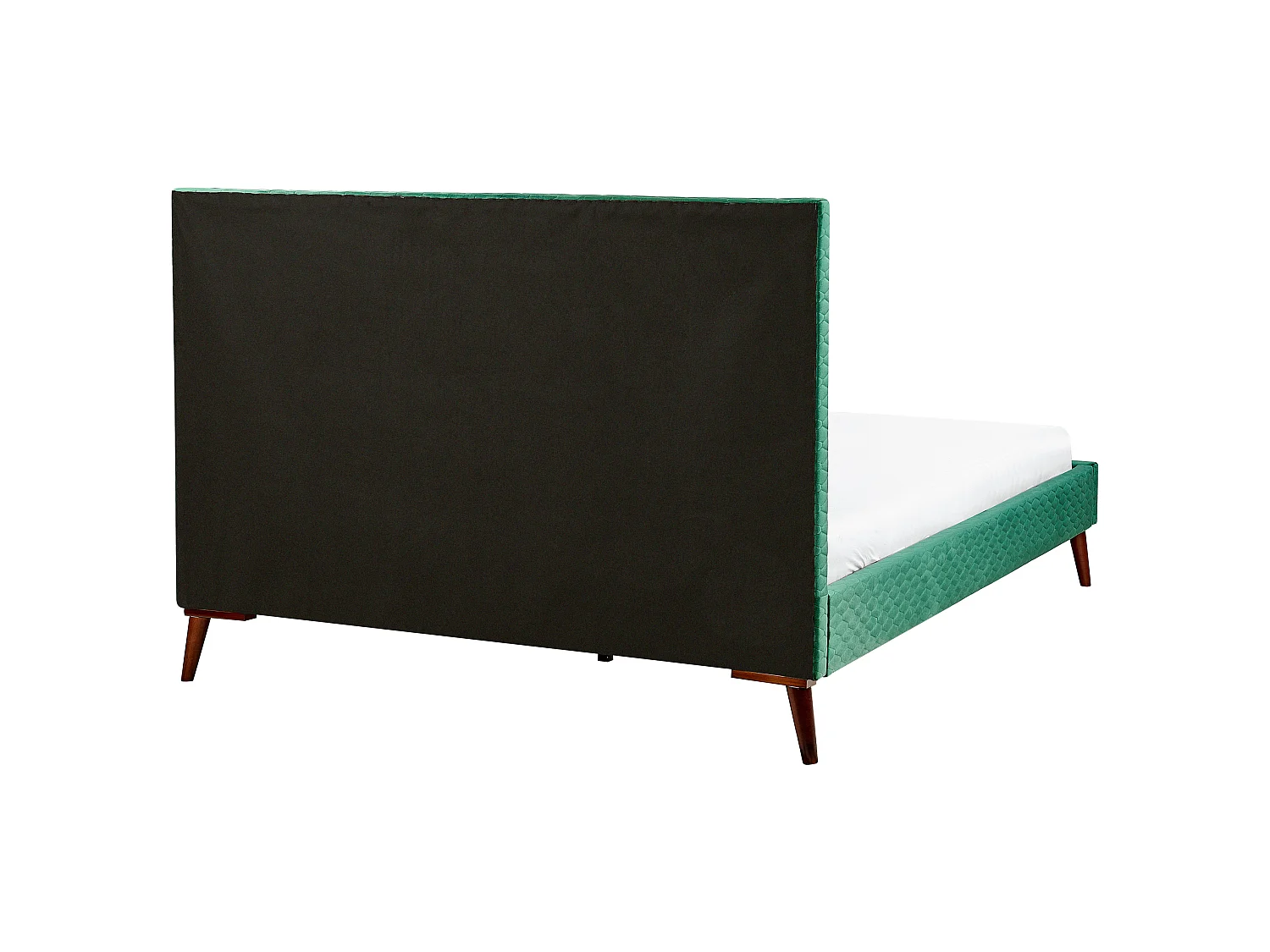 Lit avec sommier Velours BAYONNE 160 x 200 cm Vert foncé