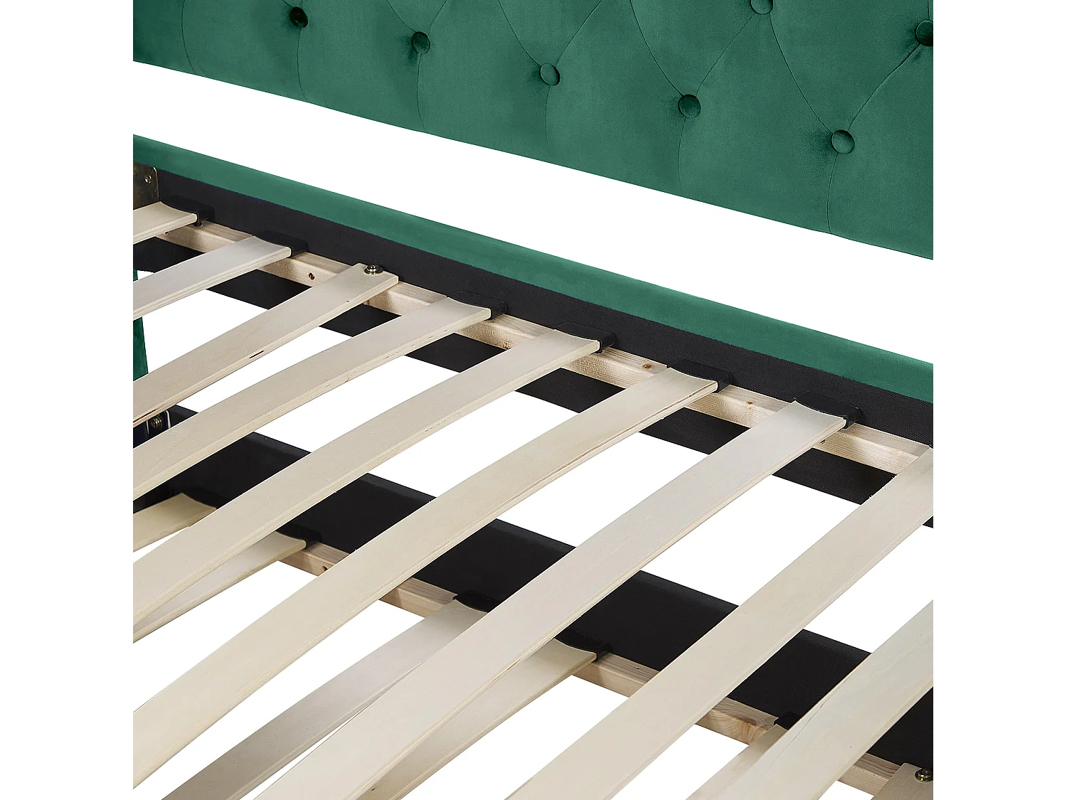 Onderschuifbed Fluweel GASSIN 90 x 200 cm Smaragdgroen