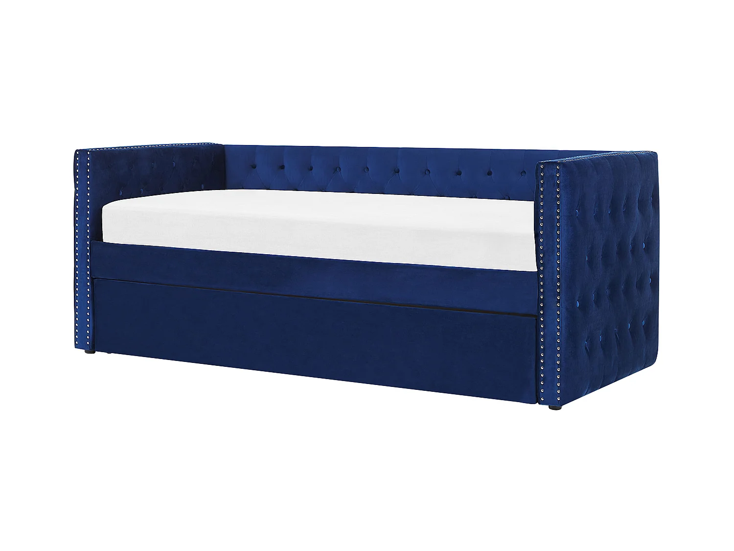 Cama nido Terciopelo GASSIN 90 x 200 cm Azul marino