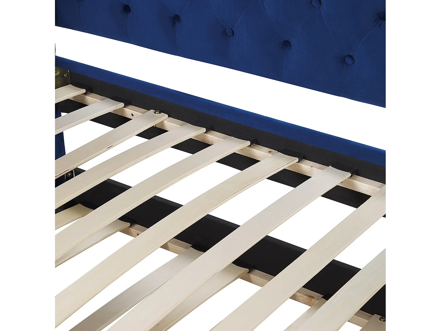 Lit gigogne Velours GASSIN 90 x 200 cm Bleu marine