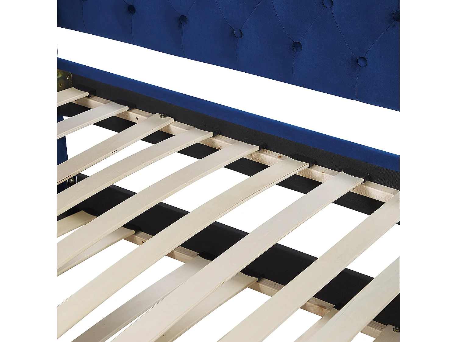 Lit gigogne Velours GASSIN 90 x 200 cm Bleu marine