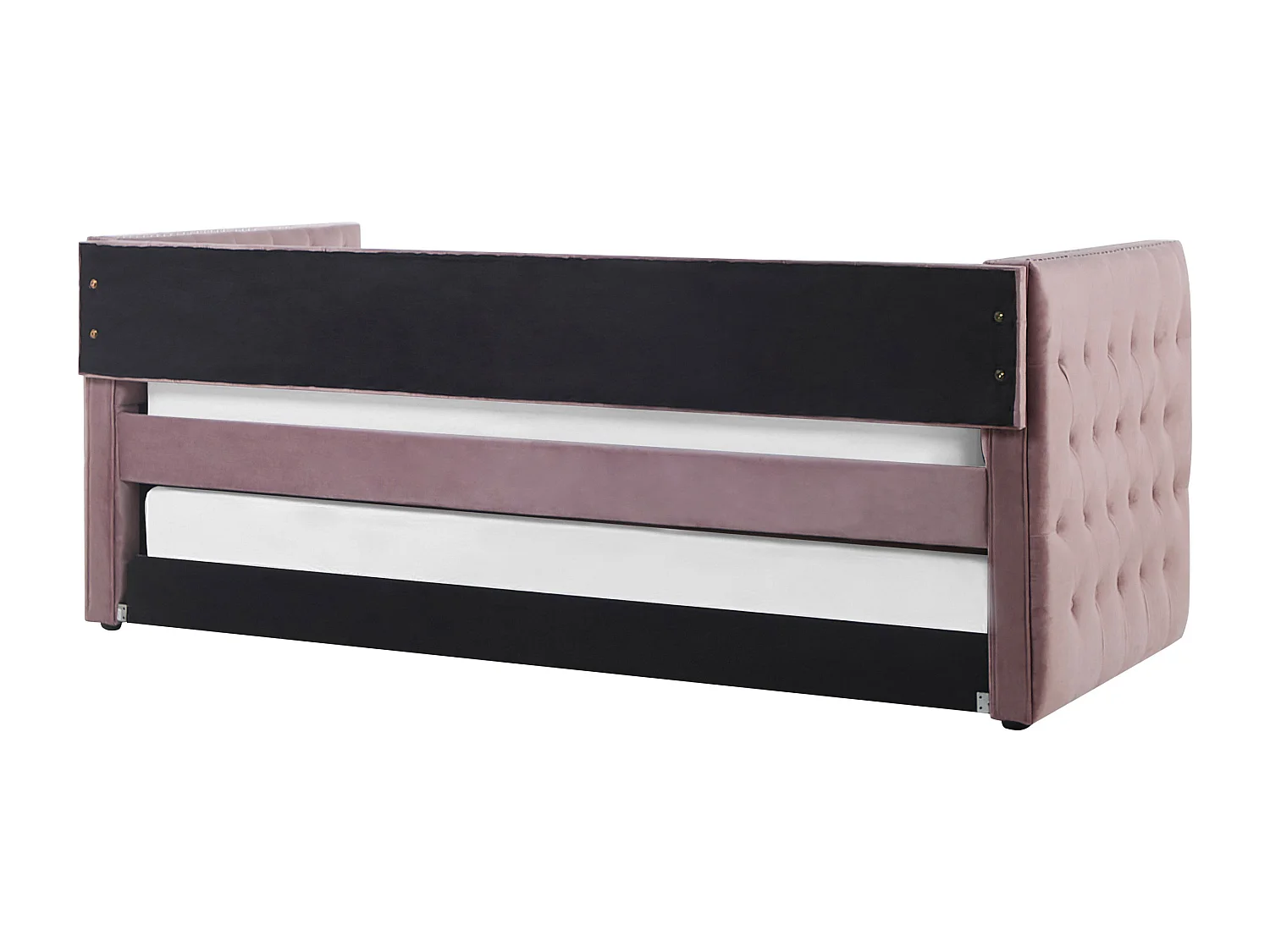 Onderschuifbed Fluweel GASSIN 90 x 200 cm Roze