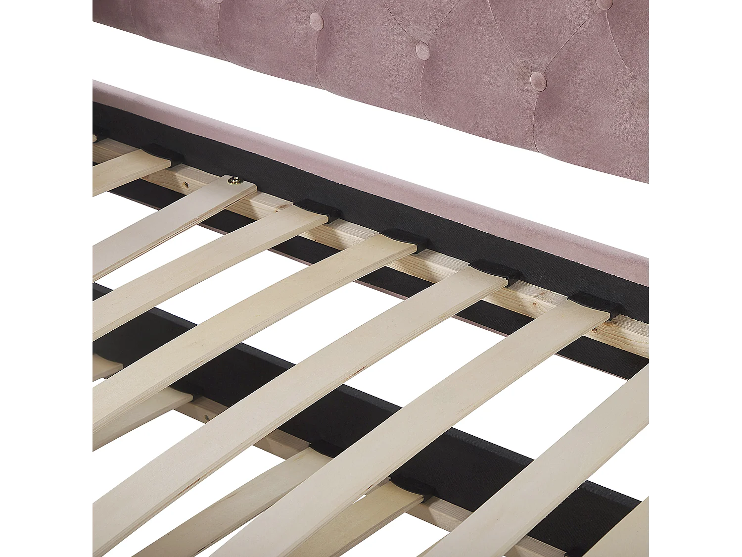 Onderschuifbed Fluweel GASSIN 90 x 200 cm Roze