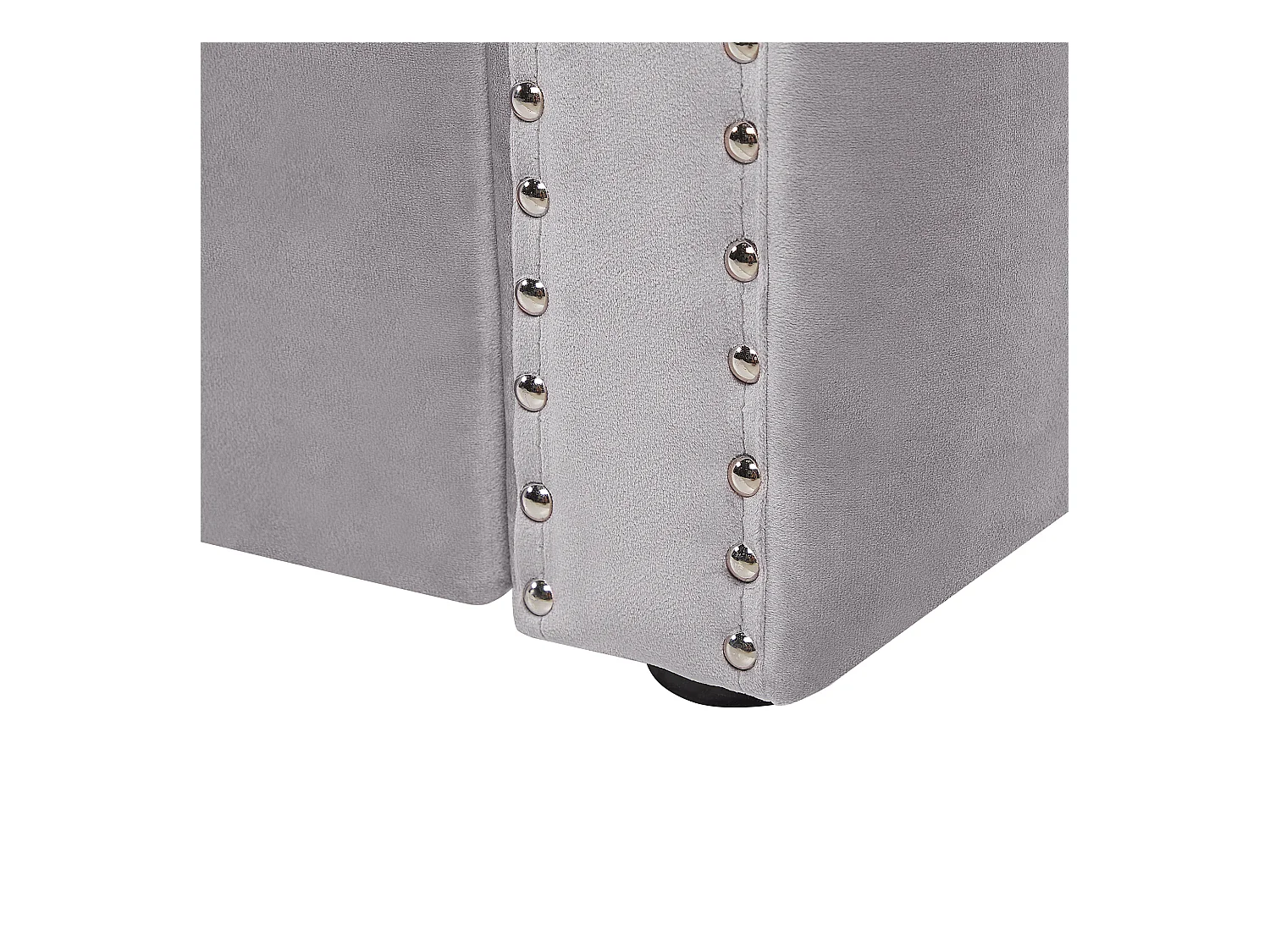 Lit gigogne Velours GASSIN 90 x 200 cm Gris