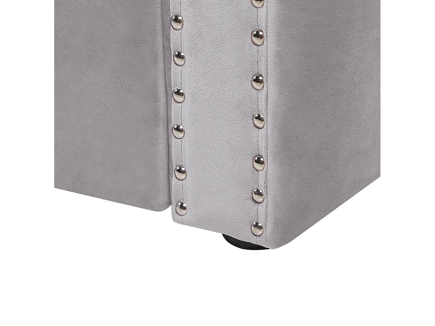 Onderschuifbed Fluweel GASSIN 90 x 200 cm Grijs