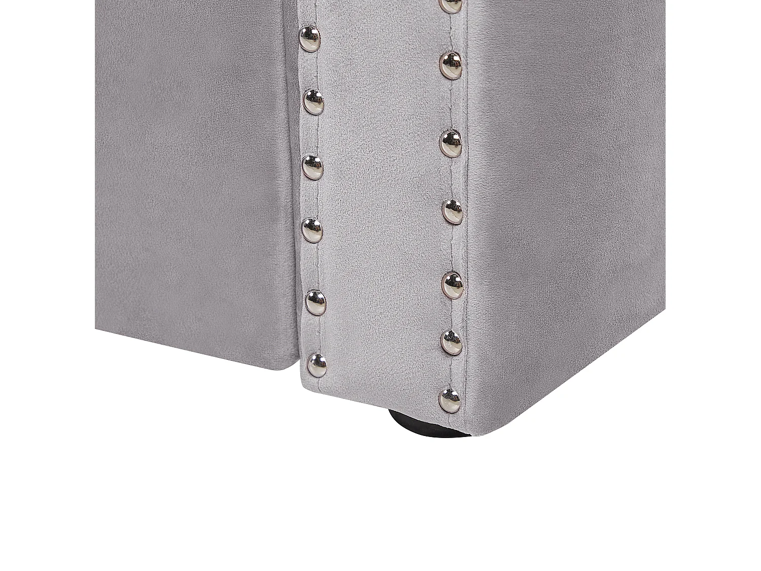 Lit gigogne Velours GASSIN 90 x 200 cm Gris