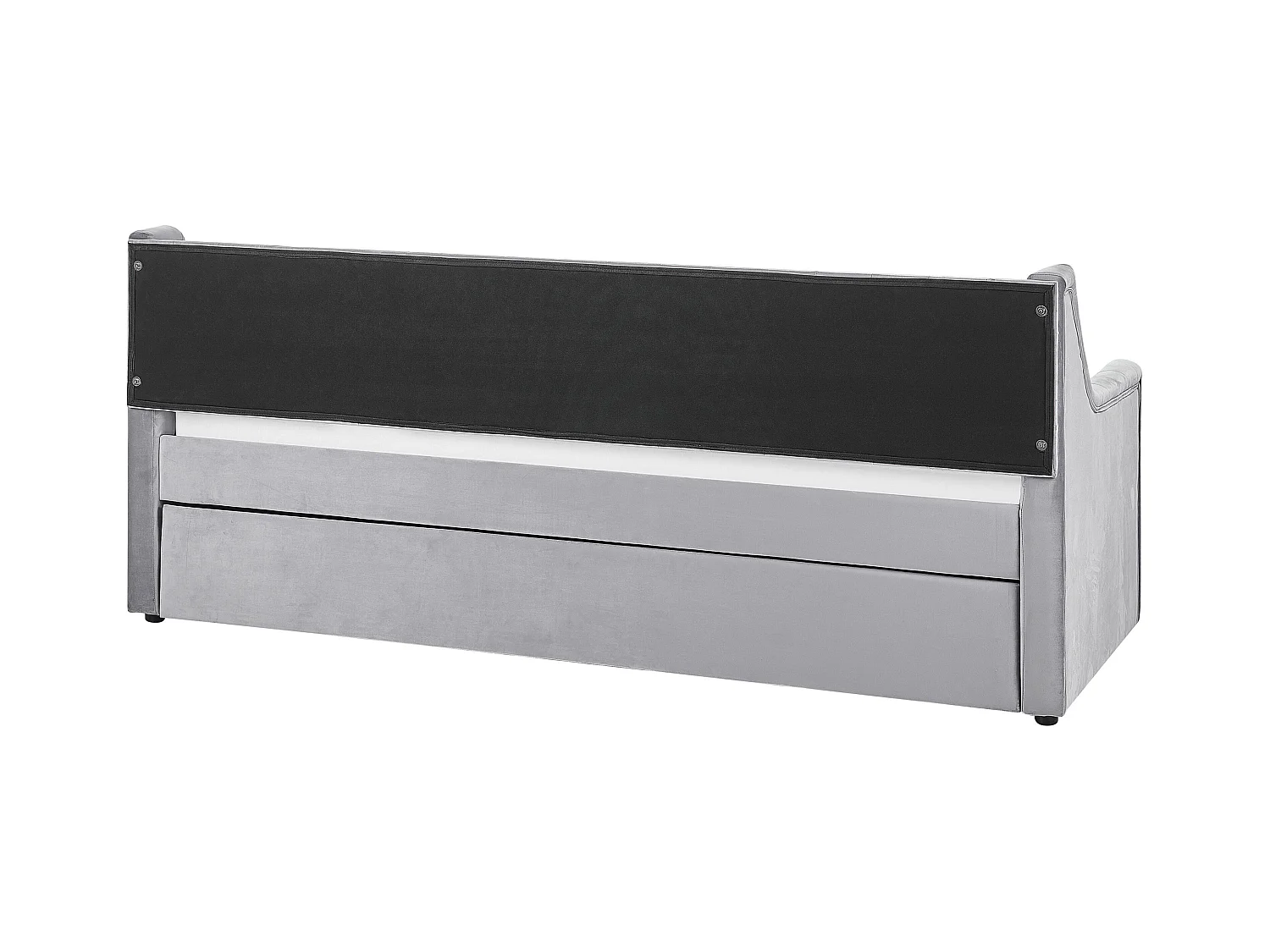 Łóżko wysuwane Welur MONTARGIS 90 x 200 cm Jasnoszary